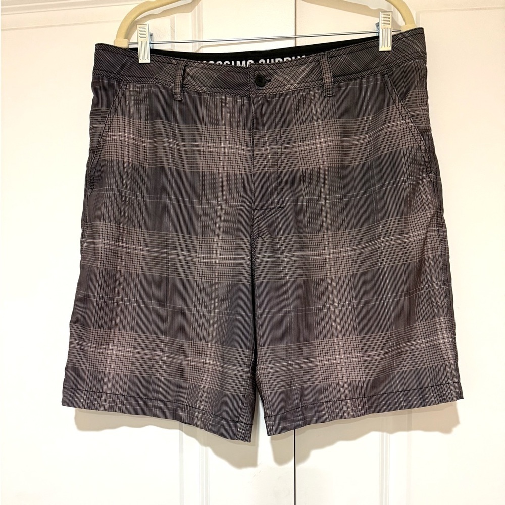 Mossimo Supply Co. Charcoal Plaid Men's Golf Shorts
